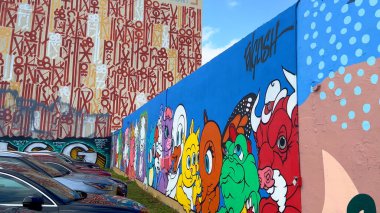 Wynwood Miami 'deki inanılmaz duvar resimleri - MIAMI, Birleşik Devletler - 20 Şubat 2022