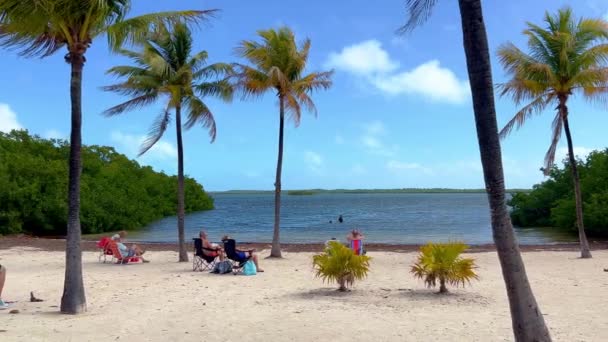 Hermosa playa en Key Largo - FLORIDA KEYS, ESTADOS UNIDOS - 20 DE FEBRERO DE 2022 — Vídeos de Stock