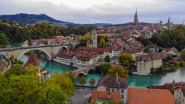 Luftaufnahme der Stadt Bern - der Hauptstadt der Schweiz — Stockfoto