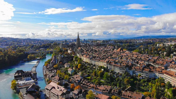 Luftaufnahme der Stadt Bern - der Hauptstadt der Schweiz — Stockfoto