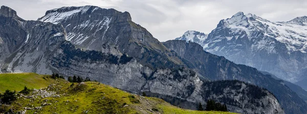 Magnifique vue panoramique sur les Alpes suisses — Photo