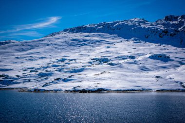 İsviçre Alplerindeki buzullar - İsviçre 'de karla kaplı dağlar