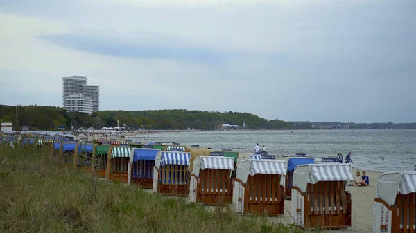 Beach baskets on the Baltic Sea — Stock Photo, Image