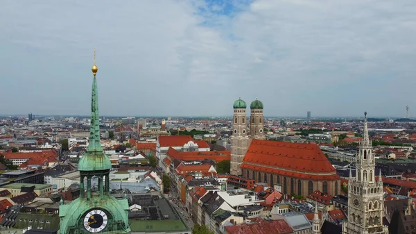 Aerial view over the city center of Munich - historic district — Stock Photo, Image