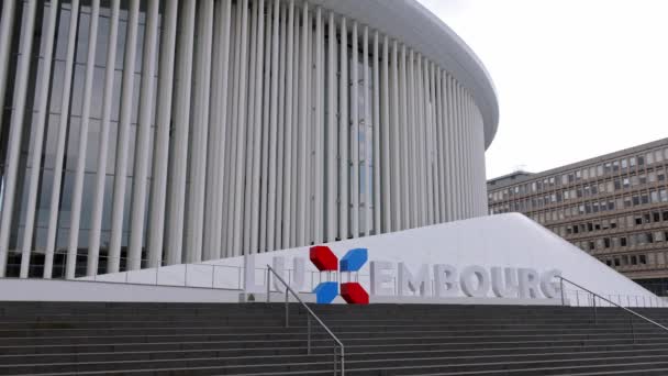 Luxembourg Philharmonie Concert Hall - 현대 건축 - LUXEMBURG CITY, LUXEMBURG - APRIL 30, 2021 — 비디오