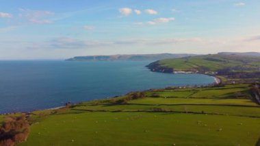 The beautiful Causeway Coast in Northern Ireland - aerial view