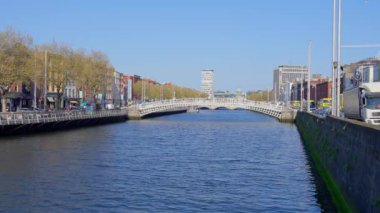 Famous Ha Penny Bridge in Dublin