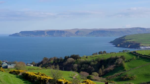 The beautiful Causeway Coast in Northern Ireland — Vídeo de Stock