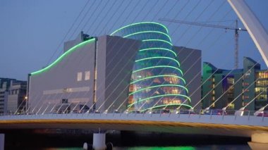 The Convention Centre Dublin in the evening - DUBLIN, IRELAND - APRIL 20, 2022