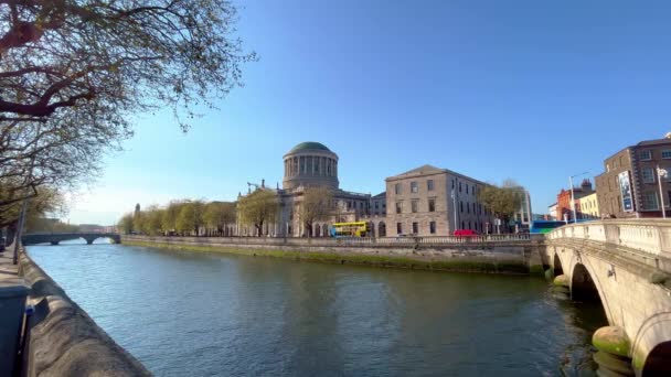 都柏林市中心的四个法院 — 图库视频影像