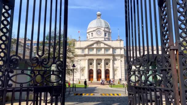 Leinster House Dublin - The Government of Ireland — Stok Video