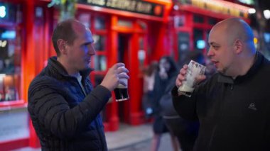 Two friends on their vacation in Dublin Ireland - travel photography