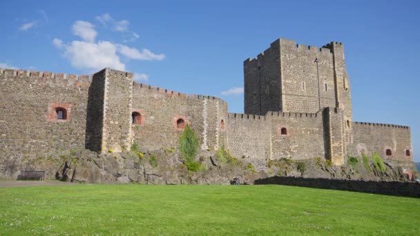 Carrickfergus Castle near the city of Belfast - travel photography — 비디오