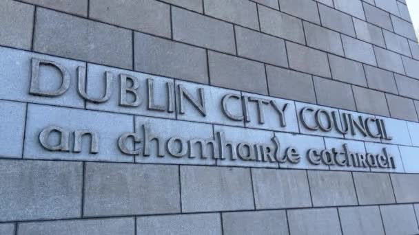 Dublin City Council v centru města — Stock video