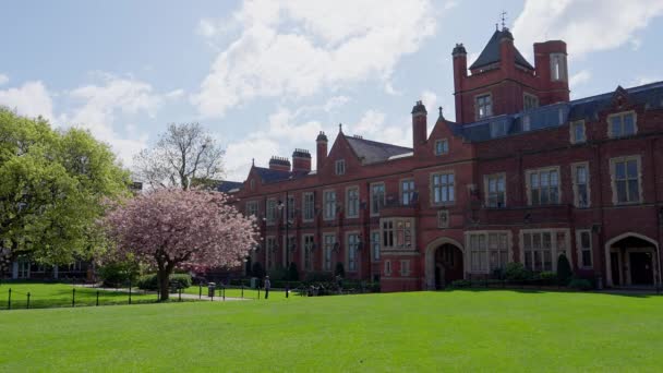 Queens University Belfast travels photography — стокове відео