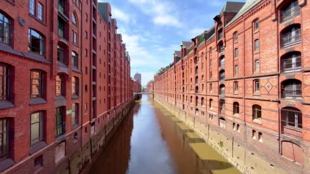 Famous Warehouse District in the city of Hamburg Germany — Video