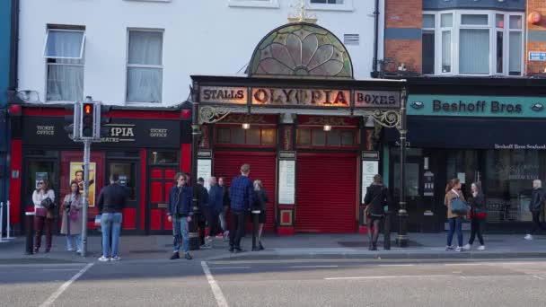 ダブリンの有名なオリンピア劇場 アイルランドのダブリン市 エイプリル20 2022 — ストック動画