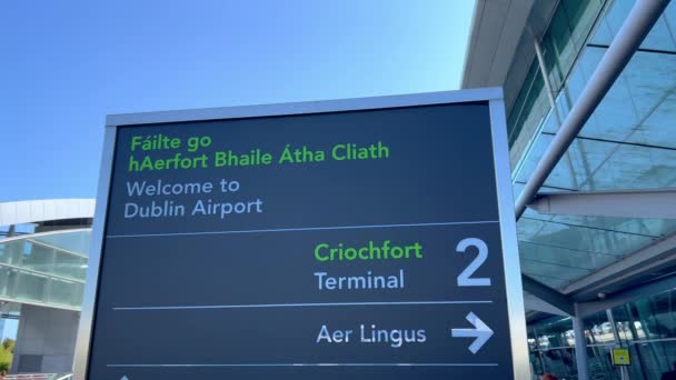 Dublin Airport Město Dublin Irsko Dublin 2022 — Stock video