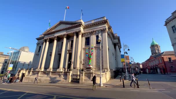 Dublin City Hall City Center City Dublin Ireland April 2022 — Stok video