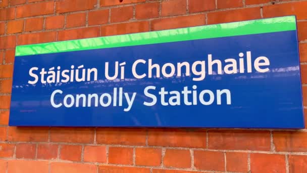 Connolly Station Dublín Estación Central Ciudad Dublín Irlanda Abril 2022 — Vídeo de stock
