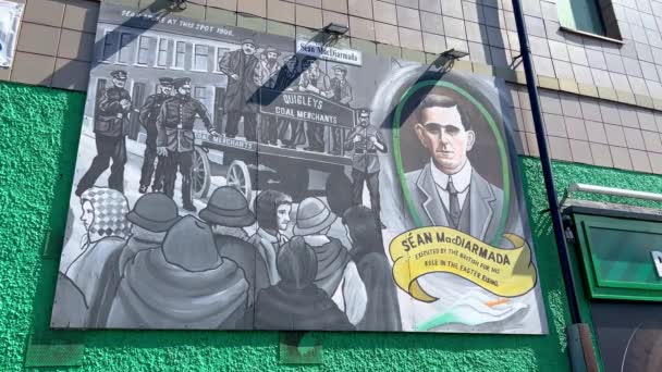 Famous Wall Murals Belfast Houses Peace Wall Belfast United Kingdom — 비디오