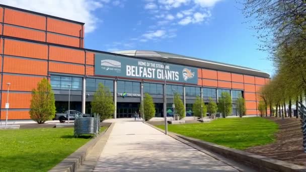 Sse Arena Belfast Belfast Giants Hem Belfast Förenade Kungariket April — Stockvideo