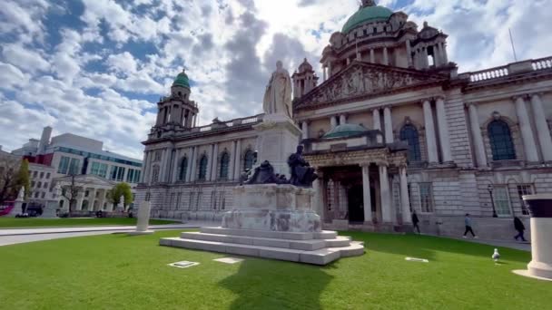 Belfast City Hall City Center Belfast United Kingdom April 2022 — Stock videók