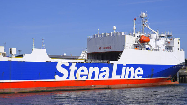 Stena Line Vessel Belfast Harbour Belfast United Kingdom April 2022 Royalty Free Stock Photos