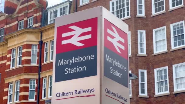Station Marylebone Londen London Verenigd Koninkrijk Juni 2022 — Stockvideo