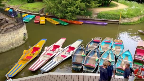 Půjčovna Lodí Řece Temži Oxfordu Oxford Spojené Království Června 2022 — Stock video