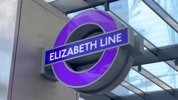 Elizabeth Line Στο Λονδίνο Λονδίνο Ηνωμένο Βασίλειο Ιουνίου 2022 — Αρχείο Βίντεο