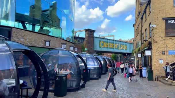 Mercado Camden Camden Lock Londres Londres Reino Unido Junho 2022 — Vídeo de Stock