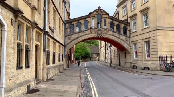 Bridge Sighs Oxford Oxford Egyesült Királyság 2022 Június — Stock videók