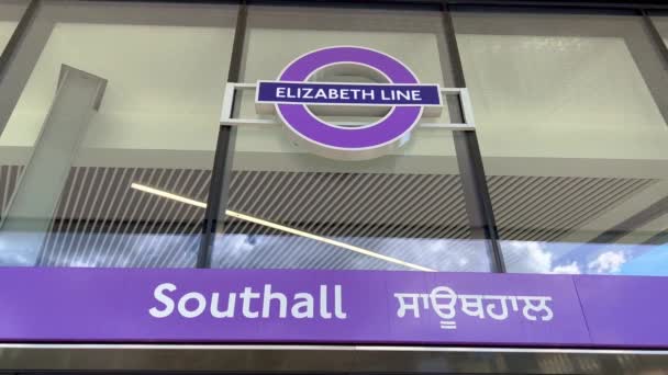 Elizabeth Line London London Förenade Kungariket Juni 2022 — Stockvideo