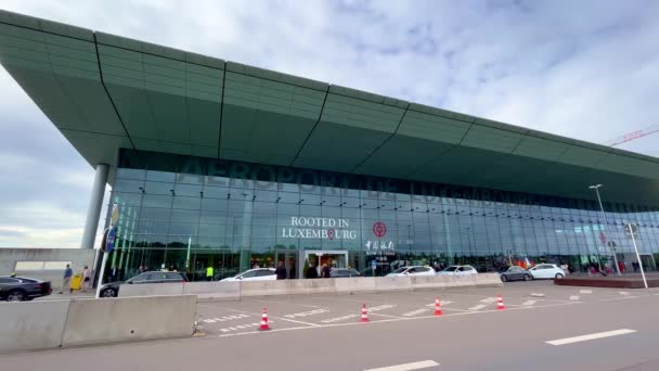 Terminal Principal Aeroporto Luxemburgo Cidade Findel Luxemburgo Junho 2022 — Vídeo de Stock