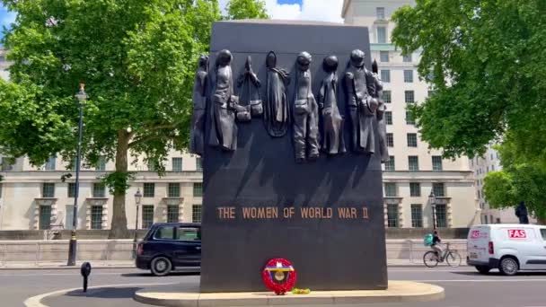 Mémorial Des Femmes Seconde Guerre Mondiale Londres Royaume Uni Juin — Video