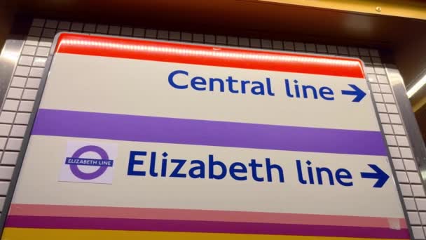 Elizabeth Line London Underground Londýn Spojené Království Června 2022 — Stock video