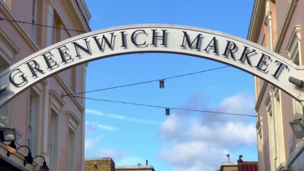 Greenwich Market Oblíbeným Místem Pro Nakupování Londýn Spojené Království Června — Stock video