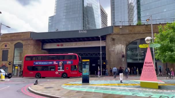 London Bridge Train Station Londres Reino Unido Junio 2022 — Vídeo de stock