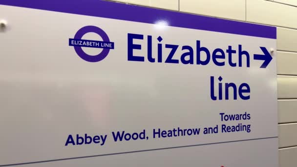 Elizabeth Line Alla Metropolitana Londra Londra Regno Unito Giugno 2022 — Video Stock