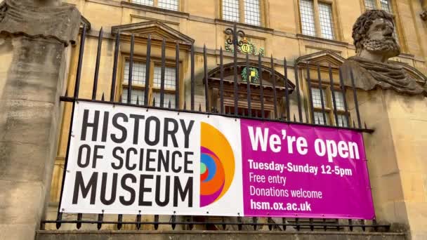 Museu História Ciência Oxford Oxford Reino Unido Junho 2022 — Vídeo de Stock