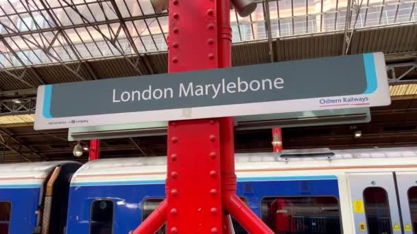 London Marylebone Station Λονδίνο Ηνωμένο Βασίλειο Ιουνίου 2022 — Αρχείο Βίντεο