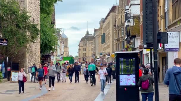 Cornmarket Street Zona Peatonal Oxford Oxford Reino Unido Junio 2022 — Vídeo de stock