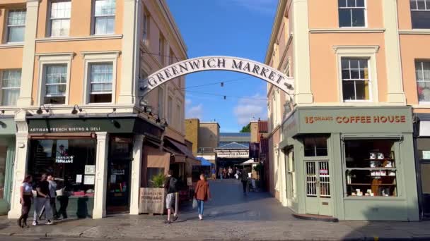 Greenwich Market Oblíbeným Místem Pro Nakupování Londýn Spojené Království Června — Stock video