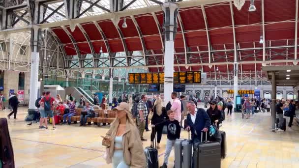 Station London Paddington London Verenigd Koninkrijk Juni 2022 — Stockvideo