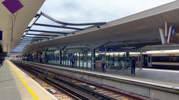 Platform London Bridge Train Station London United Kingdom June 2022 — Stockvideo