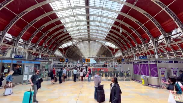 Estação Londres Paddington Londres Reino Unido Junho 2022 — Vídeo de Stock