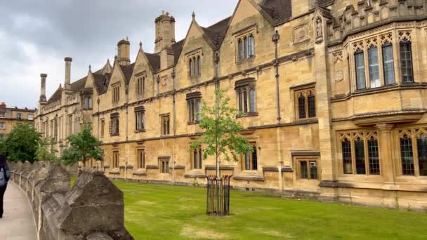 Les Bâtiments Médiévaux Université Oxford Oxford Royaume Uni Juin 2022 — Video