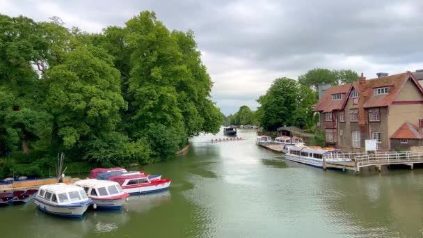Vedere Peste Râul Tamisa Din Oxford Fotografie Călătorie — Videoclip de stoc
