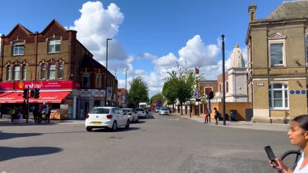 Street Corner Southall Broadway London United Kingdom Ingdom June 2022 — 图库视频影像